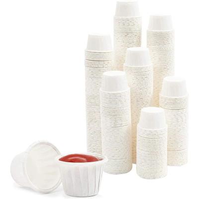 China 0.75 Oz Disposable Cheap Price Paper Party Medicine Sauce Paper Cups Puff for sale