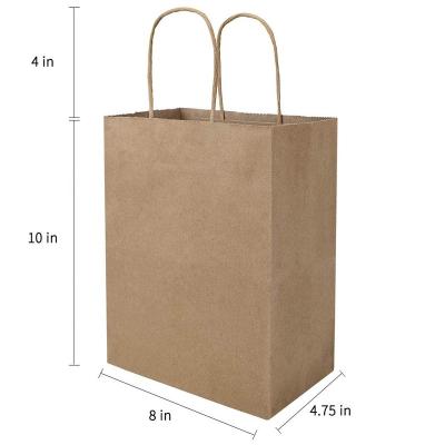 China Recycled Packaging Fast Food Taco Fried Chicken Nuggets Takeaway Burger Restaurant Custom Materials Logo Eco-Friendly French Fries Handle Paper Bag for sale