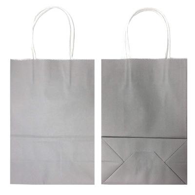 China Recycled Materials Custom Printed Your Own Logo For Restaurant Catering Food Take Out Packaging Togo Kraft Paper Brown Paper Bag With Handles for sale