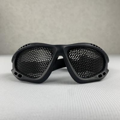 China Outdoor Metal Mesh Glasses Shooting Resistance Airsoft Army CS Gaming Professional Eye Strong Protective Safety Goggles for sale