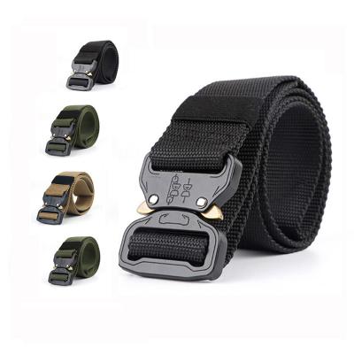 China Muliti-pockets/Usage police military tactical belt-custom adjustable webbing outdoor nylon army resistance for sale