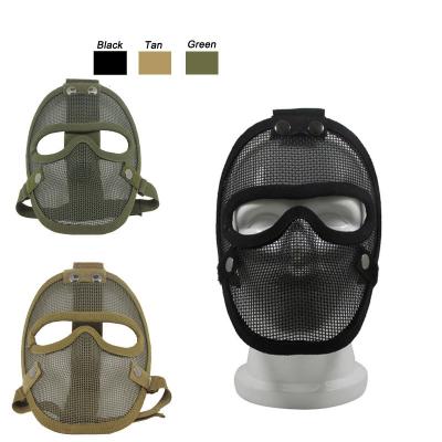 China Breathable Fabrics/Adjustable Band/Strong Steel Mesh Portable V4 Military Tactical Wholesale Guard3 Protector Colors Steel Wire Military Airsoft Safety Shooting Full Face Guard for sale