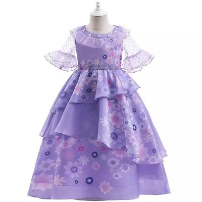 China Breathable Europe and the United States Children's Clothing Full House Magic Series Purple Dress Children's Dresses for sale