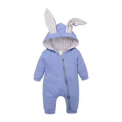 China Cute Breathable Cartoon Girls Dresses Spring Rabbit Ears Baby Clothes Pajamas Infant Dresses Newborn Baby Clothing Sets for sale