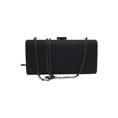 China Glitter Black Evening Clutch Bag Buckle Closure For Wedding à venda