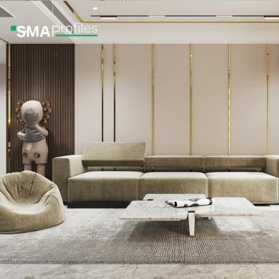 China SMA modern decoration cheap patent design polished chrome floor stainless steel ceramic tile trim for furniture, floor, wall, carpet for sale