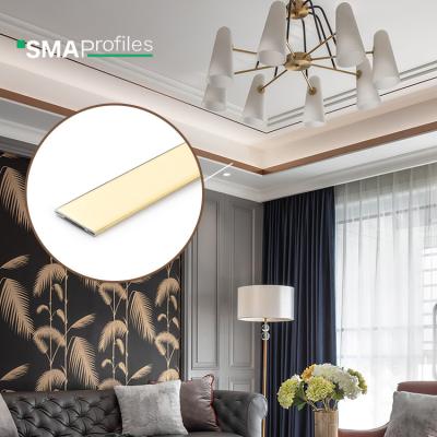 China Modern Flexible Decorative SMA Stainless Steel Metal Tile Trim Flat Strip For Wall Or Ceiling Decoration for sale