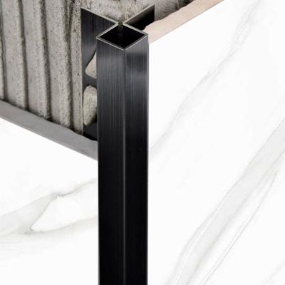 China Modern Square SMA Groove Angle Profiles For Walls Stainless Steel Wall Decoration Trim for sale