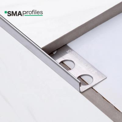 China Modern factory price SMA L shape tile edging profile for stainless steel tile trim ceramic tile trim inlay strips for sale