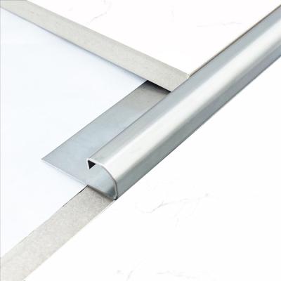 China Interior tiles etc. Customization Style 304 Stainless Steel Drywall Corner Floor Trim Trims Metal Profiles Tile Modern Decoration Trims for sale