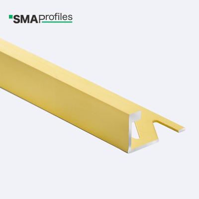 China Modern Gold L Trim Profile Gold SMA Wall Strip Aluminum Trim Tiles Corner Tiles for sale