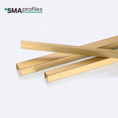 China Modern brass decorative price trim exw SMA brass profiles for tiles trims coppertile metal for sale