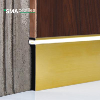 China Modern Upscale SMA Stainless Steel Skirting Board Lighting Led Skirting Profile For Illumination for sale