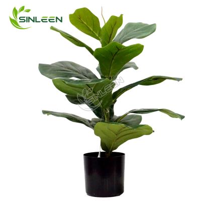 China Decorative Plastic Ficus Potted Lyrata Fiddle Leaf Fig Tree Bonsai Home Decor Indoor Decor for sale