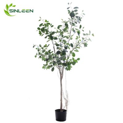 China Wholesale Traditional Artificial Banyan Plant Ficus Microcarpa Silk Bonsai for sale