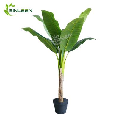 China Art Decor Wooden Desktop Decorative Artificial Banana Tree Indoor Decoration Plant for sale