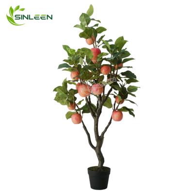 China 2020 Indoor Decoration Hot Sale Home Decoration Plant Plastic Make Artificial Apple Fruit Tree for sale