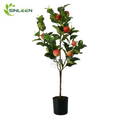 China Shenzhen Hot Selling Factory Indoor Colorful Artificial Decoration Apple Fruit Tree With Apple for sale