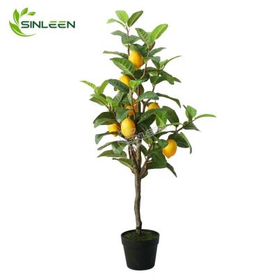 China 2020 hot sale indoor plastic home decoration factory artificial fruit lemon tree for sale