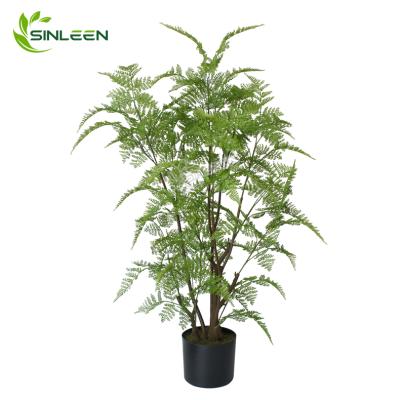 China New Design Indoor Decor Plant Artificial Boston Air Fern Tree With Plastic Leaf for sale