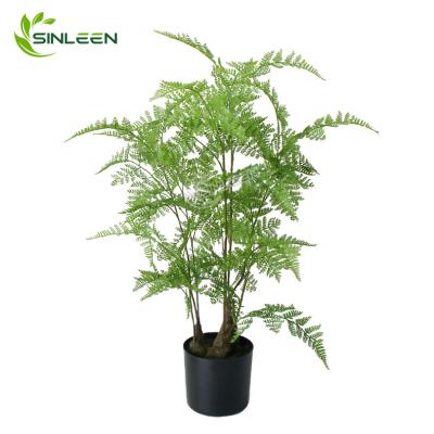 China Artificial Greenery Fern Tree With Plant Indoor Bonsai Decor New Design Decoration Pot for sale