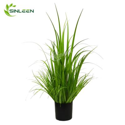 China Home Indoor Beautiful Plant Ornament Wedding Decoration Artificial Onion Grass In Pot for sale