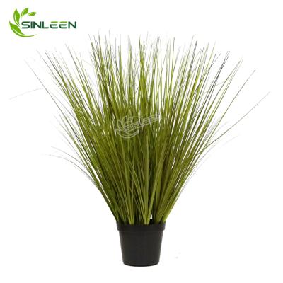 China Indoor Home Plant Ornament Wedding Decoration Artificial Onion Grass In Pot for sale