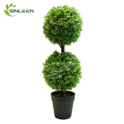 China Artificial Plant Outdoor Indoor Topiary Ball Grass Boxwood Plants Decoration Tree for sale