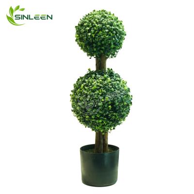 China Plant Outdoor Indoor Topiary Trees Spiral Ball Grass Boxwood Tree Decoration Artificial Plants for sale