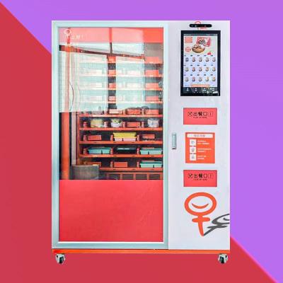 Chine distributeur automatique chaud de kiosque de nourriture avec les portions incorporées de la micro-onde 60-200 à vendre