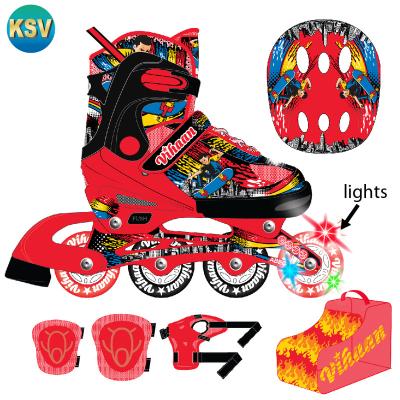 China With Full Aluminum Chassis With New Printing 2021 Modern Canvos Leather With Light Boys Skate Shoes for sale