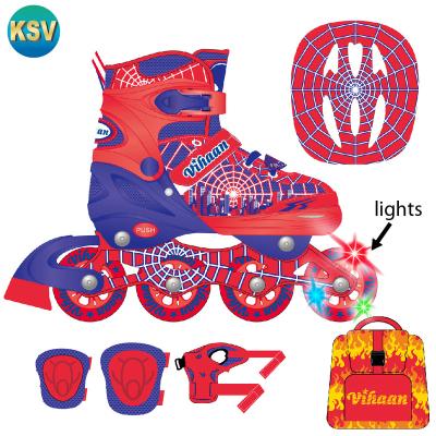 China With Full Aluminum Chassis With Newest Printing Mesh Pe Stitching Soft With Wholesale Compact Portable Light Thte Kids Skate Shoes for sale