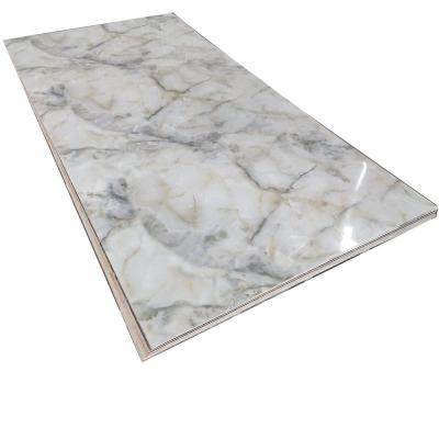 China High Quality Recyclable PVC Coating Decorative Soundproof Marble Alternative UV Wall Panel for sale