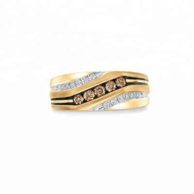 China Latest CLASSIC Men's Diamond Ring in 10K Gold for Wedding Bands for sale