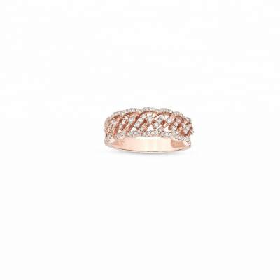 China Hot Sale Vintage Rose Gold Plated Sterling Sliver Ring For Engagement for sale