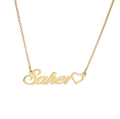 China Stainless Steel Vintage Personalized Name Necklace For Gift for sale