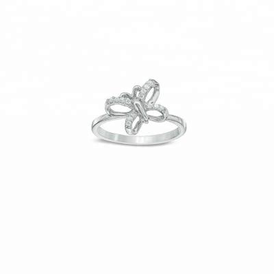 China Beautiful Butterfly CLASSIC Midi Sterling Silver Ring for sale