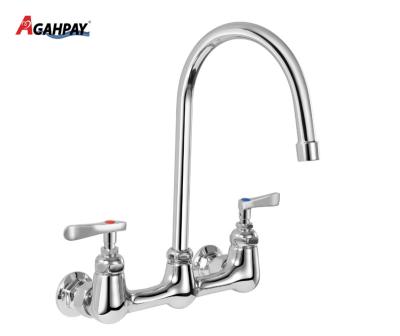 China Thermostatic Commercial Kitchen Faucet Gooseneck Faucets 14inch Long Spout Best Rated For Corrosion Resistance for sale