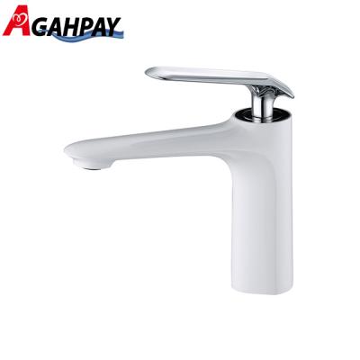 China White Thermostatic Faucets With Chrome Handle Single Basin Faucets Mixer Taps For Amazon Store Faucets Dispensers for sale