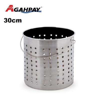 China Home Hotel 30cm Multifunctional Stainless Steel Bucket Oblique Style Drained Bucket for sale