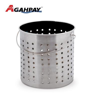 China New Style Stocked Oblique Drained Stainless Steel Bucket Filter / Strainer With Handle for sale