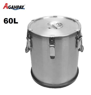 China Strong sealing with black silica gel bottom 60L strong sealing barrel as liquid storage stainless steel (with black silica gel bottom) and foaming inside for sale