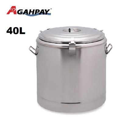 China Food Grade 40L Heat Preservation Rice Barrel Stainless Steel Without Tap For Large Occasions Foaming With Inner Bottom for sale