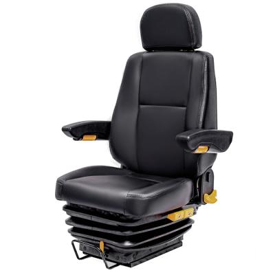 China Leather Universal Equipment Seat Adjustable Construction Material For Excavator Truck Driver With Air Suspension for sale