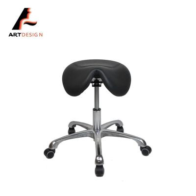 China Breathable Elastic Leather Made In Taiwan Commercial Height Adjustable Saddle Bar Chairs for sale