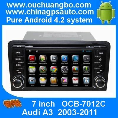 China Android 4.2 system Audi A3 2003-2011 dvd radio with gps navigation mp3 player OCB-7012C for sale