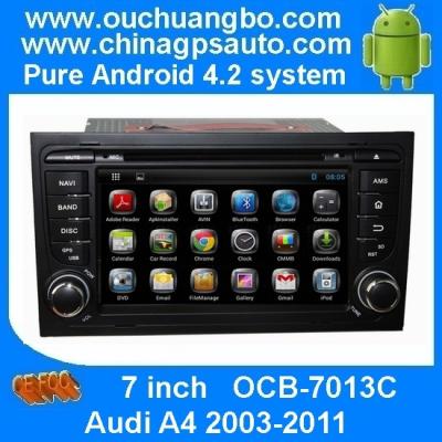 China Android 4.2 car stereo for Audi A4 2003-2011 with gps system radio TV bluetooth OCB-7013C for sale