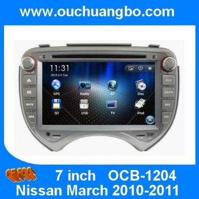 China Ouchuangbo Car Radio DVD System for Nissan March 2010-2011 Auto GPS Navigation iPod USB SD for sale