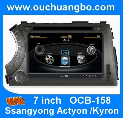 China Ouchuangbo S100 platform head unit gps navi Ssangyong Actyon/Kyron with 3G WIFi 20 disc OCB-158 for sale