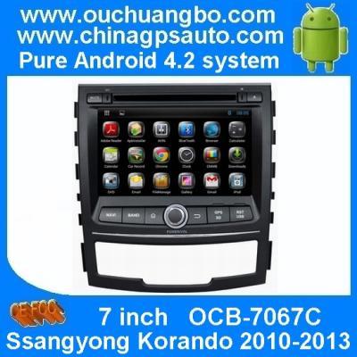 China Ouchuangbo Android 4.2 Car Navi Multimedia for Ssangyong Korando 2010-2013 Auto GPS DVD Radio Player OCB-7067C for sale